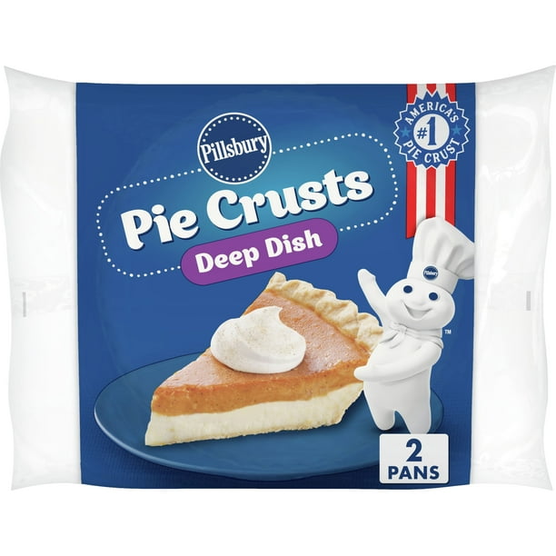 Pillsbury Deep Dish Pie Crusts, Frozen Pie Dough, Two 9" Pie Crusts