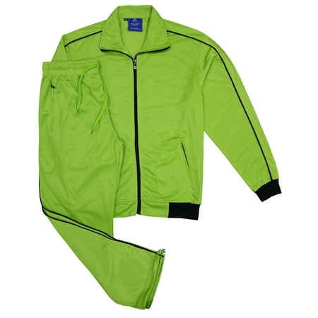 Men's Classic Active Retro Track Jacket and Track Pants Jogging Outfit ...