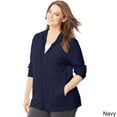 thumbnail image 3 of Women's Plus Lightweight Slub Jersey Zip Hood, 3 of 4