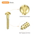 thumbnail image 4 of Uxcell Wood Screws M5 x 30mm Slotted Round Head Brass Self-Tapping Screw WoodWorking Screw 20 Pack, 4 of 6