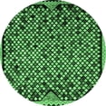 thumbnail image 1 of Ahgly Company Indoor Round Abstract Emerald Green Modern Area Rugs, 6' Round, 1 of 4