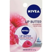 NIVEA Raspberry Rose Lip Butter 0.59 oz. Carded Tin