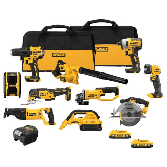Kit Dewalt Conbinado Inalambrico De 10 Herrameintas DeWalt DCK1021D2