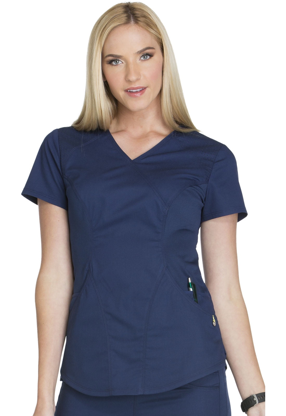 Cherokee Luxe Sport Women's Scrubs Top Mock Wrap CK603