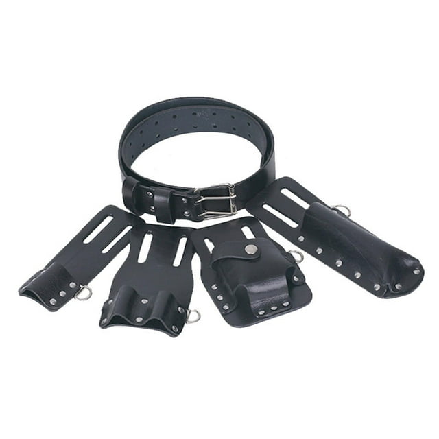 Almencla Electrician Tool Belt Suitable for Water Electricians Decorator Tool Waist Pouch Black