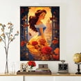 thumbnail image 2 of 5D Diamond Painting Kit Cartoon, Paint with Diamonds Art Belle, Paint by Numbers Full Drill Round Rhinestone Craft Canvas for Home Wall Decor 12x16 inch, 2 of 5