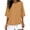 Coffee, variant on Summer Akafmk 3/4 Sleeve Shirts for Women,Summer Womens Cotton Linen Top,Solid Color Crew Neck Shirt Casual Top