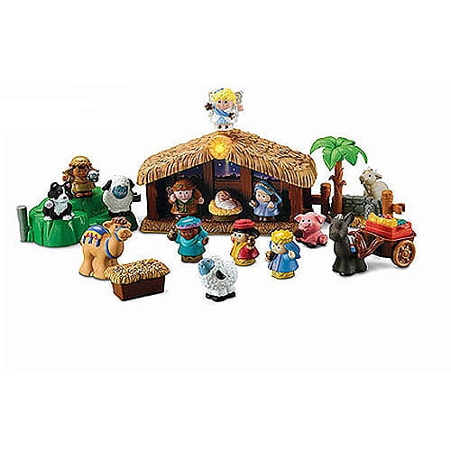 Fisher Price Little People CHRISTMAS NATIVITY SHEEP Touch /& Feel Fluffy Head!