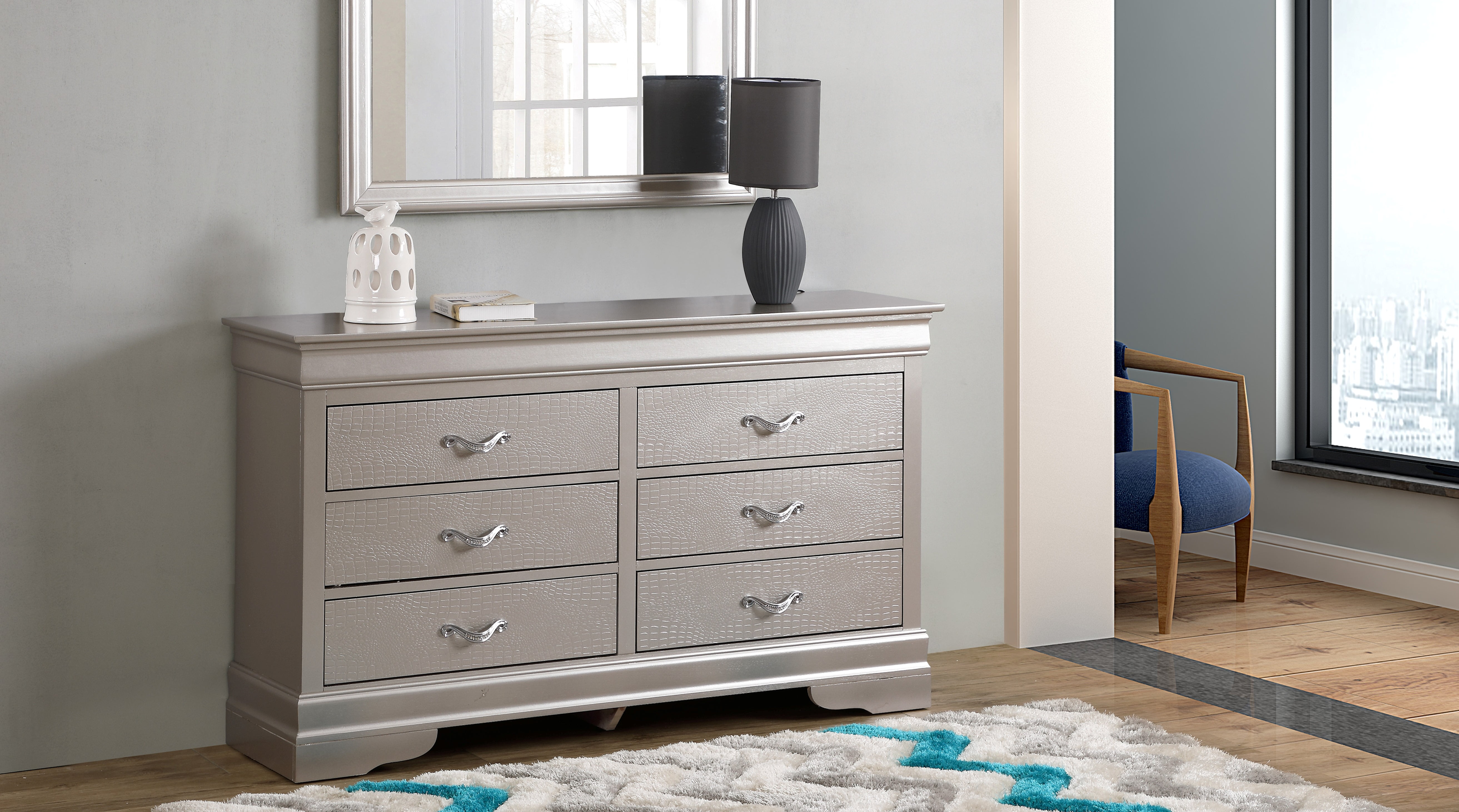Glory Furniture LouisPhillipe G2150-D Dresser , Black