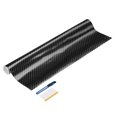 thumbnail image 1 of 1 Set Carbon Fiber Vinyl Wrap 11.81" x 3ft Self-Adhesive Car Sticker Waterproof Wrap Roll for DIY Decor Automotive Exterior Interior Protection with Scraper Tool, Silver Black, 1 of 7
