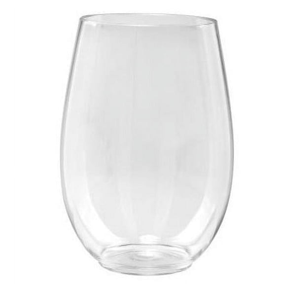 VeZee's Lillian Tablesettings 16oz Clear Stemless Tumbler for Elegant Parties & Weddings : 6CT