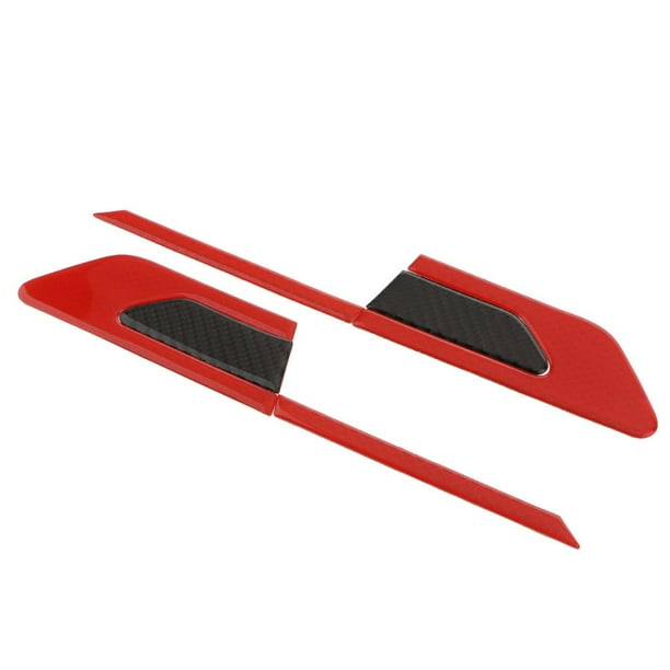 Advertencia Reflectante de Seguridad GUARDABARROS LADO DEL COCHE Etiqueta Adhesiva Cinta Adhesiva. para La Decoración Del Coche Rojo + negro