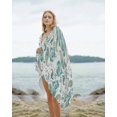 thumbnail image 2 of Teal Paisley Floral Beach Towels Oversized Super Absorbent, Boho Ethnic Tribe Traditional Lightweight Bath Towel Quick Dry Sets For Bathroom/Pool/Rv Camping/Beach Play/Gym Room/Picnic 31"x62", 2 of 8