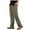 Army Green, variant on Busydd Plus Size Cargo Pants for Men Casual Loose Solid Color Elastic Waist Mens Pants Comfy Oversized Cotton Straight Leg Pants Trendy Zipper Hiking Pants with Pockets 4XL