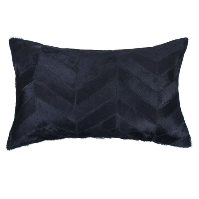 Natural Torino Chevron Neutral Cowhide Pillow | 12"x20"