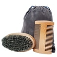 thumbnail image 1 of Kit de Peine Cepillo Profesional Barba Bigote Cerdas de Jabalí Dara Baby HOM00013, 1 of 7