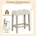 thumbnail image 3 of Gymax 24'' Bar Stools Set of 4 w/ Footrest Rubber Wood Frame for Kitchen Island, 3 of 10