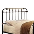 thumbnail image 2 of Benjara Metal Eastern King Bed with Gold Accent- Black, 2 of 6