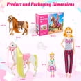 thumbnail image 6 of 305PCS Doll Horse Set with Doll Clothes & Accessories, Doll Toys for Girls, Dolls & Accessories Playset with Horse, Riding Outfit, Shoes, Glasses, Bags & DIY Rubber Bands, 6 of 7