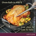 thumbnail image 4 of Anolon Advanced Hard Anodized Nonstick Roaster with Rack, Dark Gray, 4 of 11