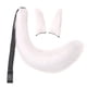thumbnail image 3 of 3 uds orejas de peluche y cola conjunto disfraz para baile de mujeres niñas blanco Zulema Traje de juego de cosplay, 3 of 8