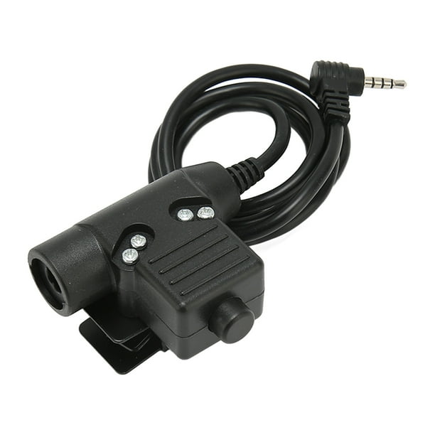 Adaptador Push To Talk Para Auriculares U94 PTT, Adaptador U94 PTT Cable De PU Que Evita Resbalones PTT Clip Fuerte Resistente Al Calor Para VX2R Para VX 210 Para VX 3r