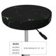 thumbnail image 4 of Disketp Black Marble Funda Redonda para Taburete, Funda de Cojín para Silla de Bar Suave y Elástica-12 inch, 4 of 7