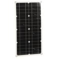 thumbnail image 2 of 25W Solar Panel IP65 Waterproof 12V 24V Adaptive High Power Over Charge Protection for RV Car Boat Trailer 30A Controller, 2 of 5