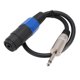 thumbnail image 1 of Cable de altavoz hembra a macho de 1/4 de pulgada cable de conexión de amplificador de gran compatibilidad para bajos para monitores de escenario, 1 of 8