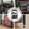 thumbnail image 5 of Record Player Stand with Storage, Large Record Player Table,Vinyl Record Storage Cabinet, Record Player Table, Walnut, 5 of 7