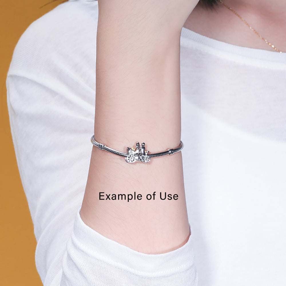 Bride Groom Carriage Wedding Charm European Bead Sterling Silver Ginger Lyne Collection