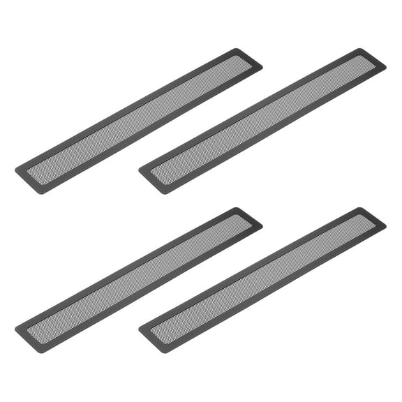 Uxcell 4Pcs Floor Vent Covers, Sticky Floor Register Cover Mesh Air Vent Screen Filters (Black, 14-Inch x 2-Inch)