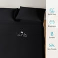 thumbnail image 4 of Couture Charm Hotel Luxury 500-TC Giza Cotton Olympic-Queen Size 4-Pcs Sheet Set Fits Upto 10-12" Deep Pocket (Stripe, Black), 4 of 4