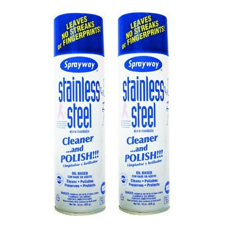 409 Stainless Steel Exhaust Stack SW841 Aerosol Stainless Steel Polish & Cleaner, 15 oz (15 oz can, Pack of 2) Sprayway ()