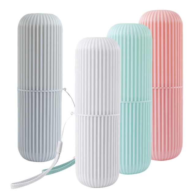 HIAKDOFT 4Pcs White Toothpaste Storage Box for Camping and Gym Use