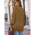 thumbnail image 2 of Womens Oversized Cardigan Soft Knit Cardigan Sweater with Pockets Camel L, 2 of 5