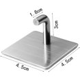thumbnail image 2 of 4 st självhäftande krokar, kraftiga handdukskrokar för vägg, rostfria klädkrokar för dörrar, badrum, kök, toalett silver, 2 of 5