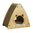 thumbnail image 2 of Triangle Cat Scratcher Box Lounge Bed Corrugated Cardboard Furniture Protector Multifunctional Pet Supplies Place to Relax Accessories with Cushion, 2 of 8