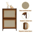 thumbnail image 6 of Miumaeov Bamboo Nightstand 2 Drawers Bedroom Furniture Bedside Cabinet Rattan Pattern End Table Sofa Side Table, 6 of 24