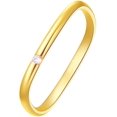 thumbnail image 1 of Rectangle Buckle Ring Minimalist Square Rings for Women Dainty Stackable Cubic Zirconi Engagement Rings, 1 of 7