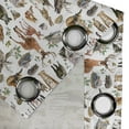 thumbnail image 4 of Ambesonne Jungle Grommet Curtain, Wild Nature Deer Tiger Fox, 50"x120", White Pale Cinnamon, 4 of 5