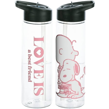 

Peanuts Love Is A Best Friend 24 Ounce BPA-Free UV Plastic Water Bottle