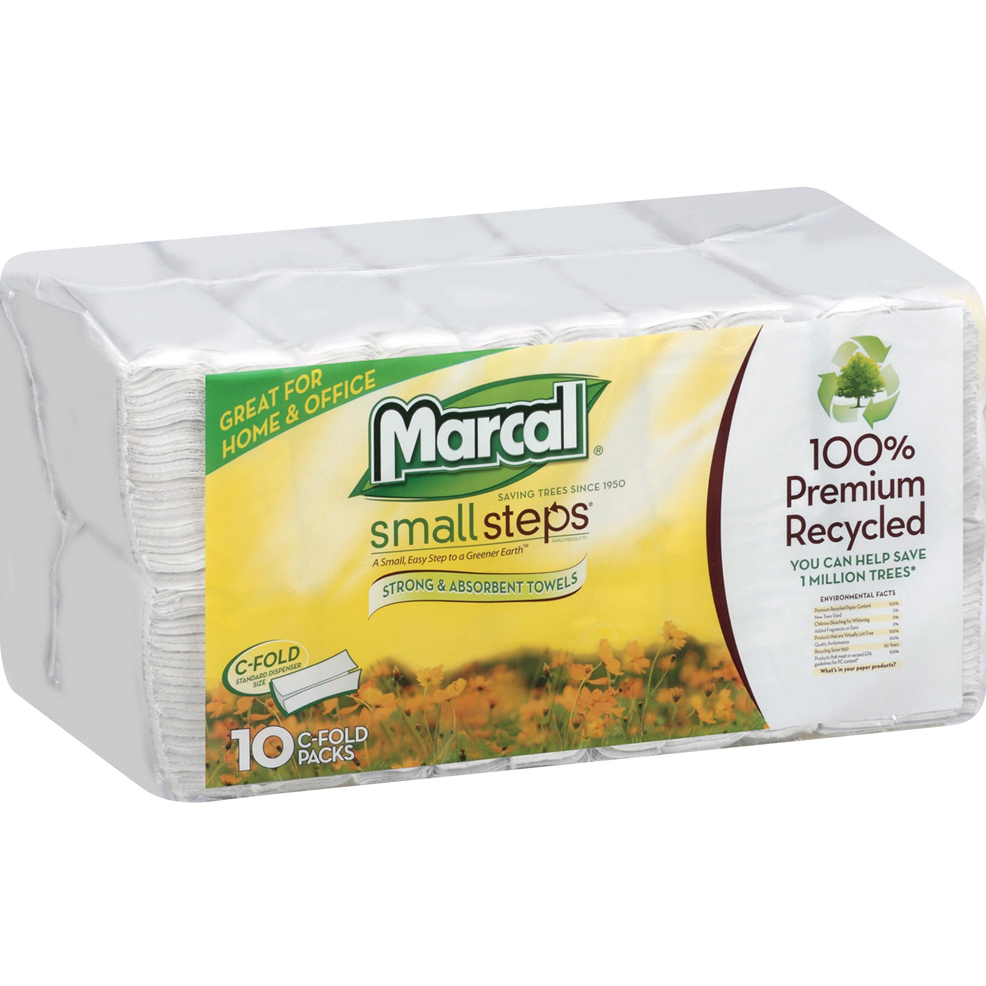 Marcal Pro, MRC0672402, 100 Recycled, CFold Paper Towels, 1500 / Bag