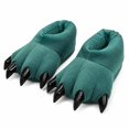 thumbnail image 2 of Cute Cartoon Animal Paw Shoes, Unisex Claw Slippers, Warm Plush Animal Footwear Indoor Outdoor(Army Green), 2 of 6
