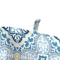 thumbnail image 4 of Jordan Manufacturing 74" x 22" Rave Sky Blue Quatrefoil Rectangular Outdoor Chaise Lounge Cushion with Ties and Hanger Loop, 4 of 10