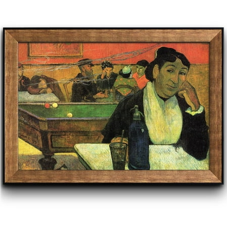 - wall26 - The Night Cafe, Arles by Paul Gauguin - French Post-Impressionist Artist - Framed Art Prints, Home Decor - 24x36 inches