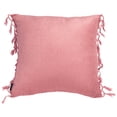 thumbnail image 2 of SAFAVIEH Dandria Solid Fringe Accent Pillow, 18" x 18", Pink, 2 of 3