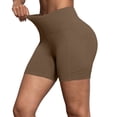 thumbnail image 2 of Xdegoge Biker Shorts for Women Tummy Control Stretchy High Waisted Pull on Yoga Shorts Mid Thigh Fitted Compression Biker Shorts Athletic Workout Running Legging Biker Shorts Wear, 2 of 7