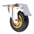 thumbnail image 4 of S SERENABLE Caster Wheel Plate Wheel Mute Easy to Install Table Swivel Caster with Brake 5inch, 4 of 9