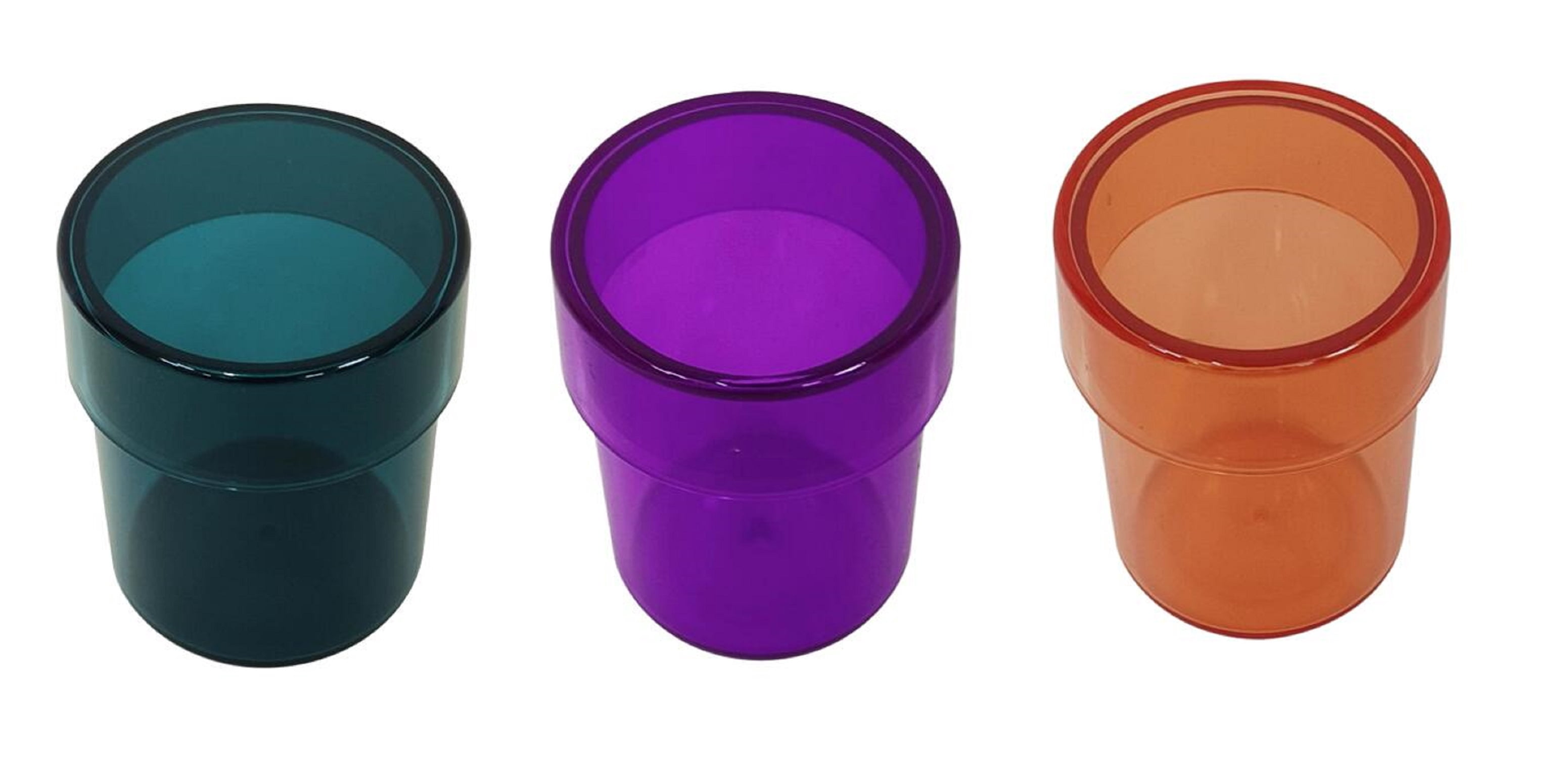 Back to School Round Multi Color Acrylic Desktop Storage Organizer,3 oz